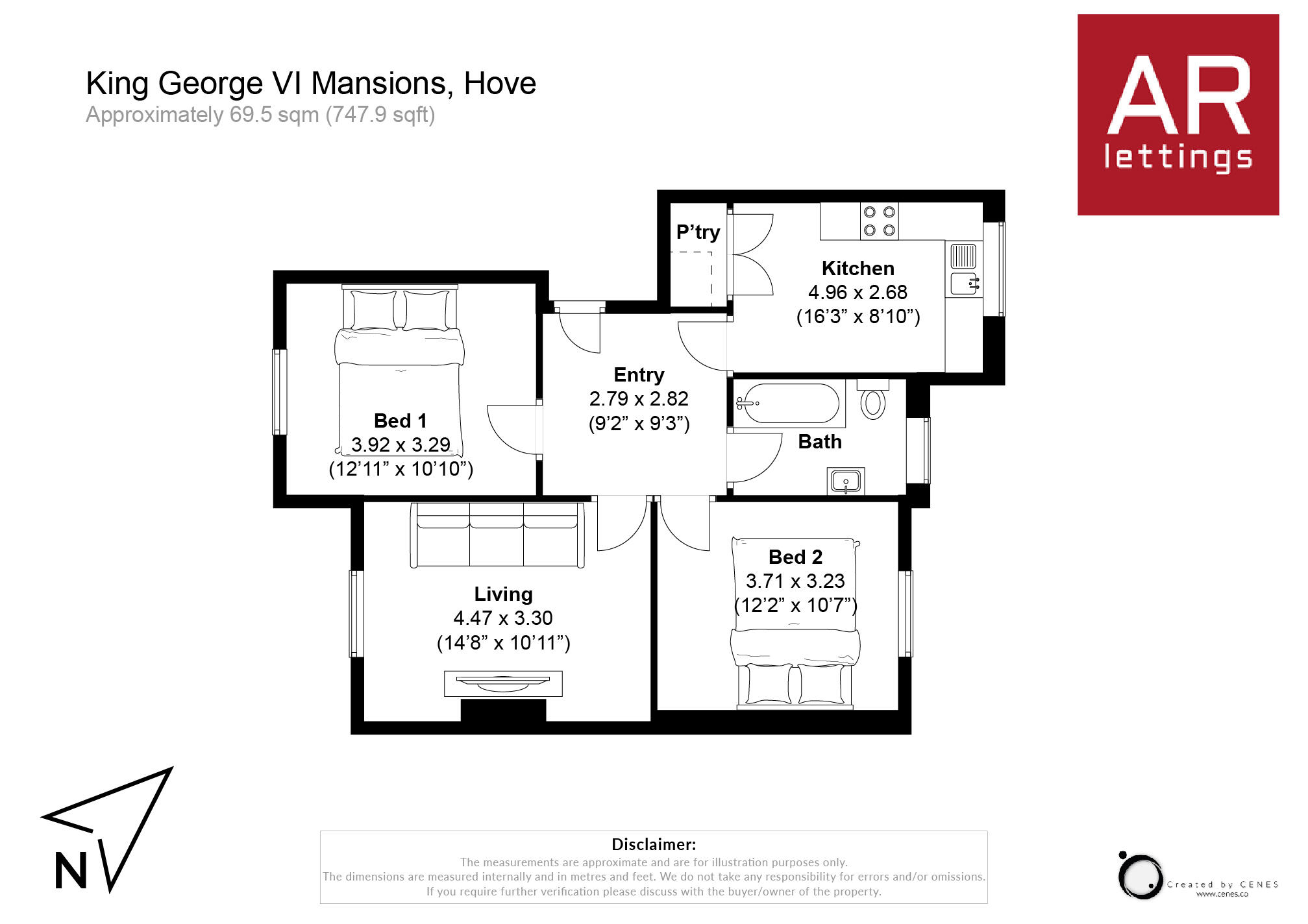 King George Vi Mansions, Court Farm Road, Hove, Brighton & Hove floorplan