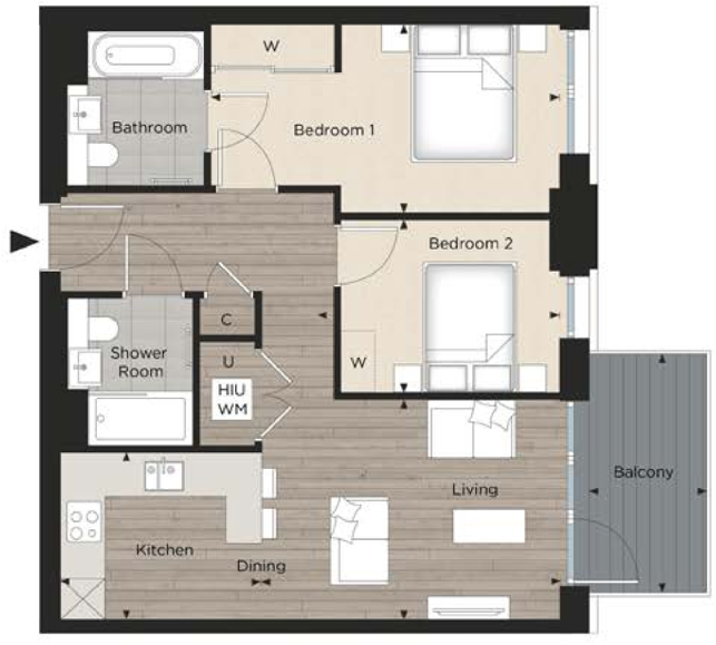 Viola House, The Green Quarter, Southall, UB1 floorplan