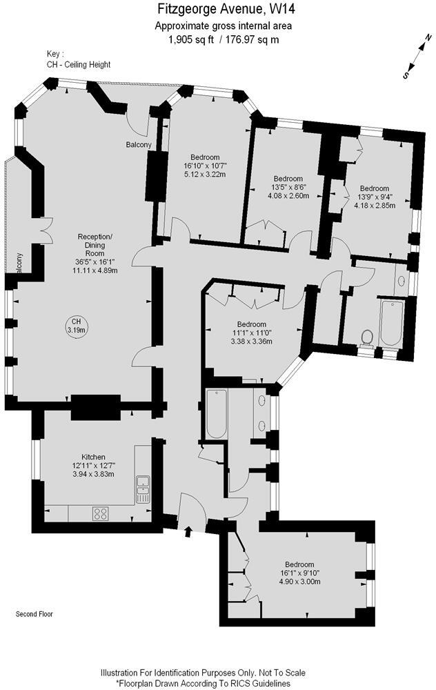 Fitzgeorge Avenue, West Kensington, London, W14 floorplan