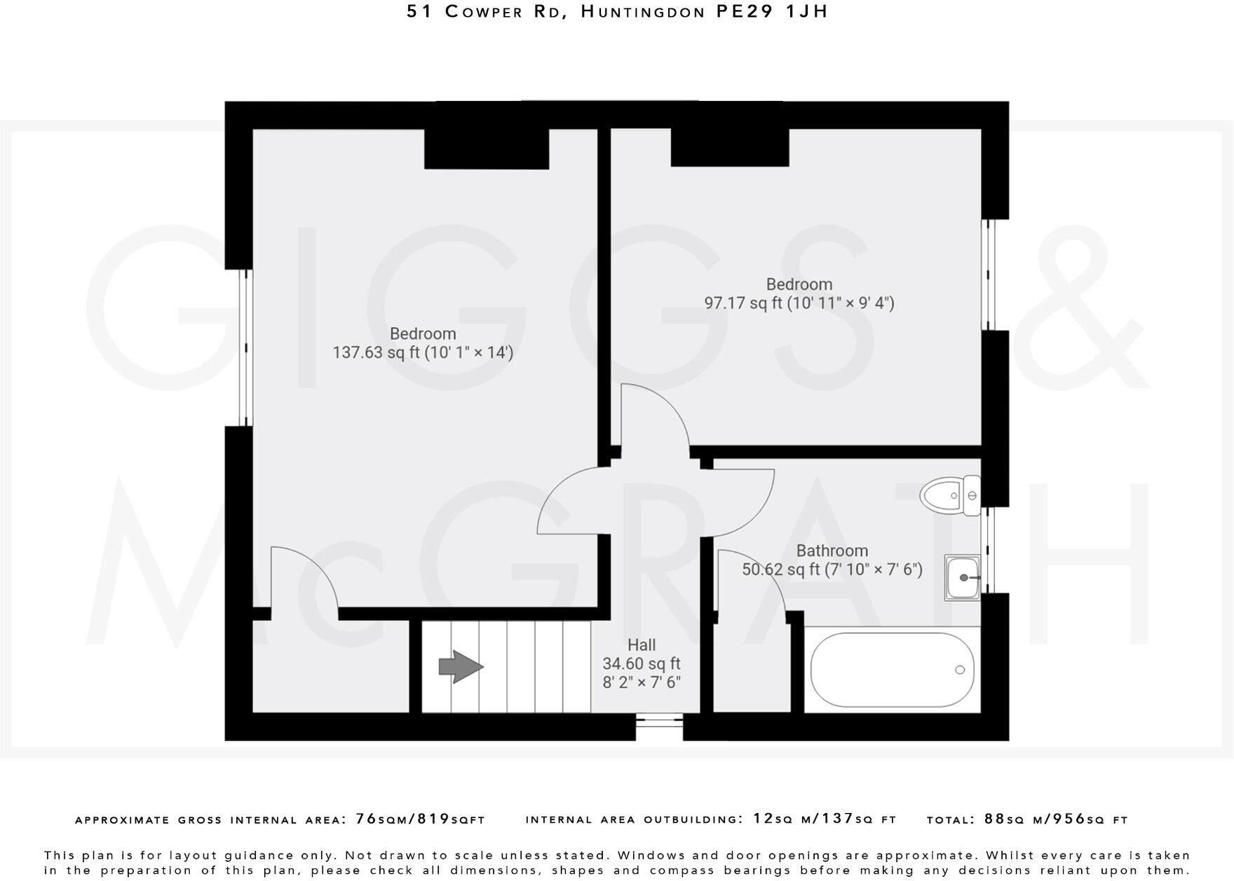 Cowper Road, Huntingdon, Cambridgeshire, PE29 1JH floorplan