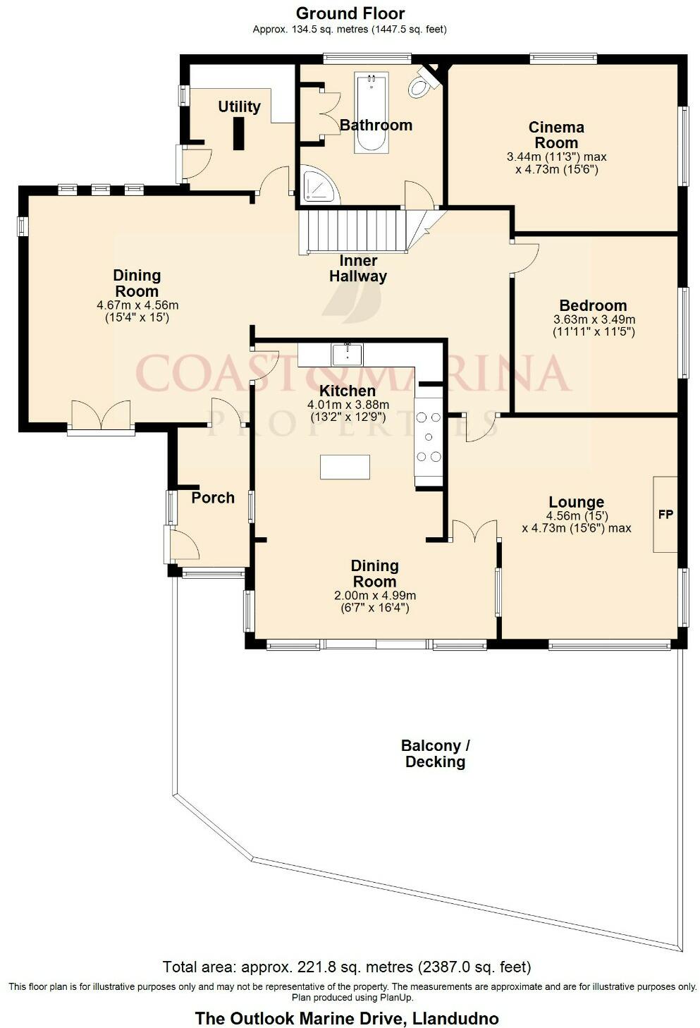 Marine Drive, The Great Orme, Llandudno  floorplan