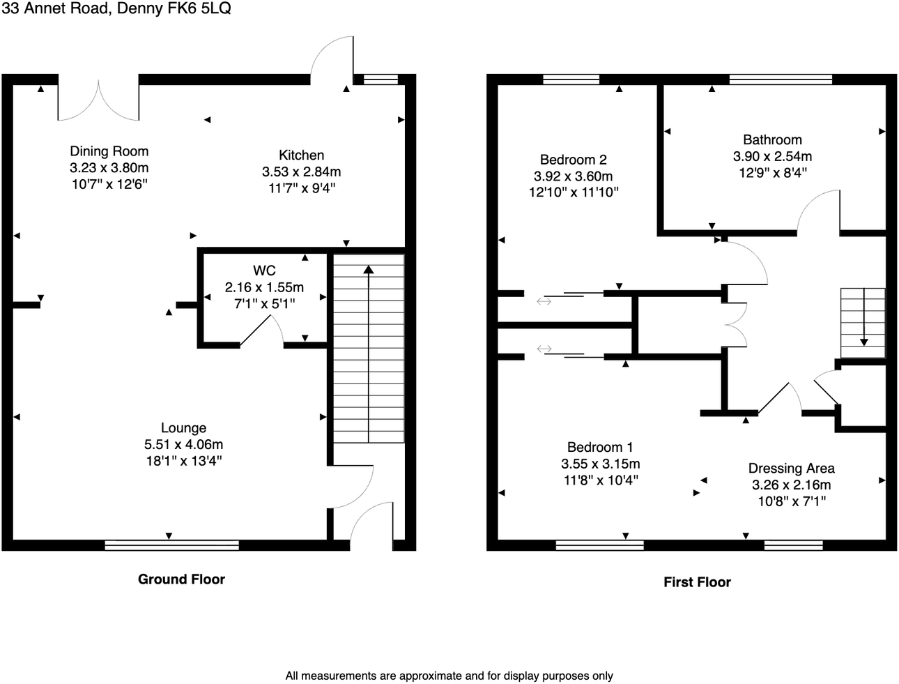 33, Annet Road, Denny, FK6 5LQ floorplan