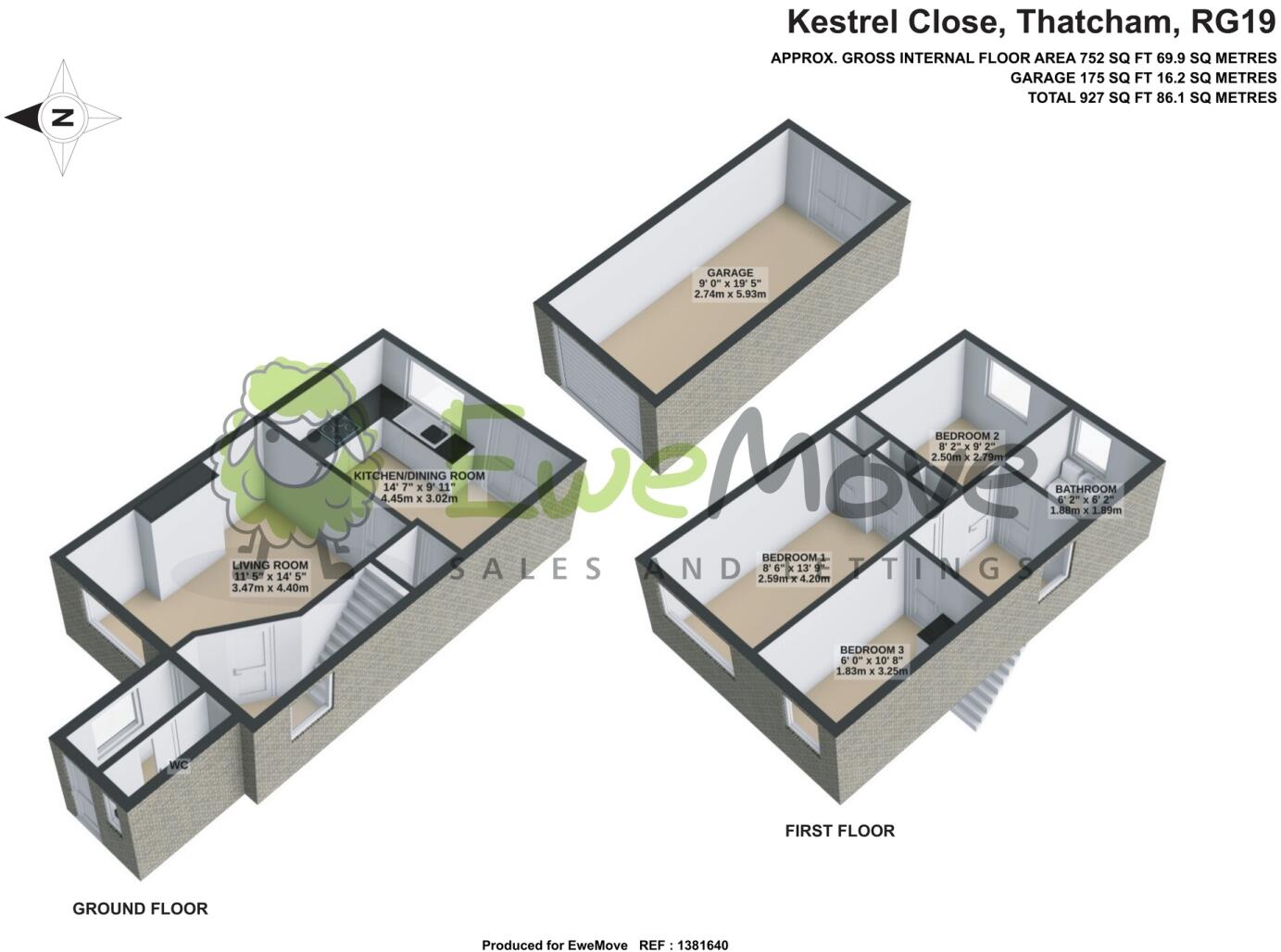 Kestrel Close, Thatcham, RG19 floorplan