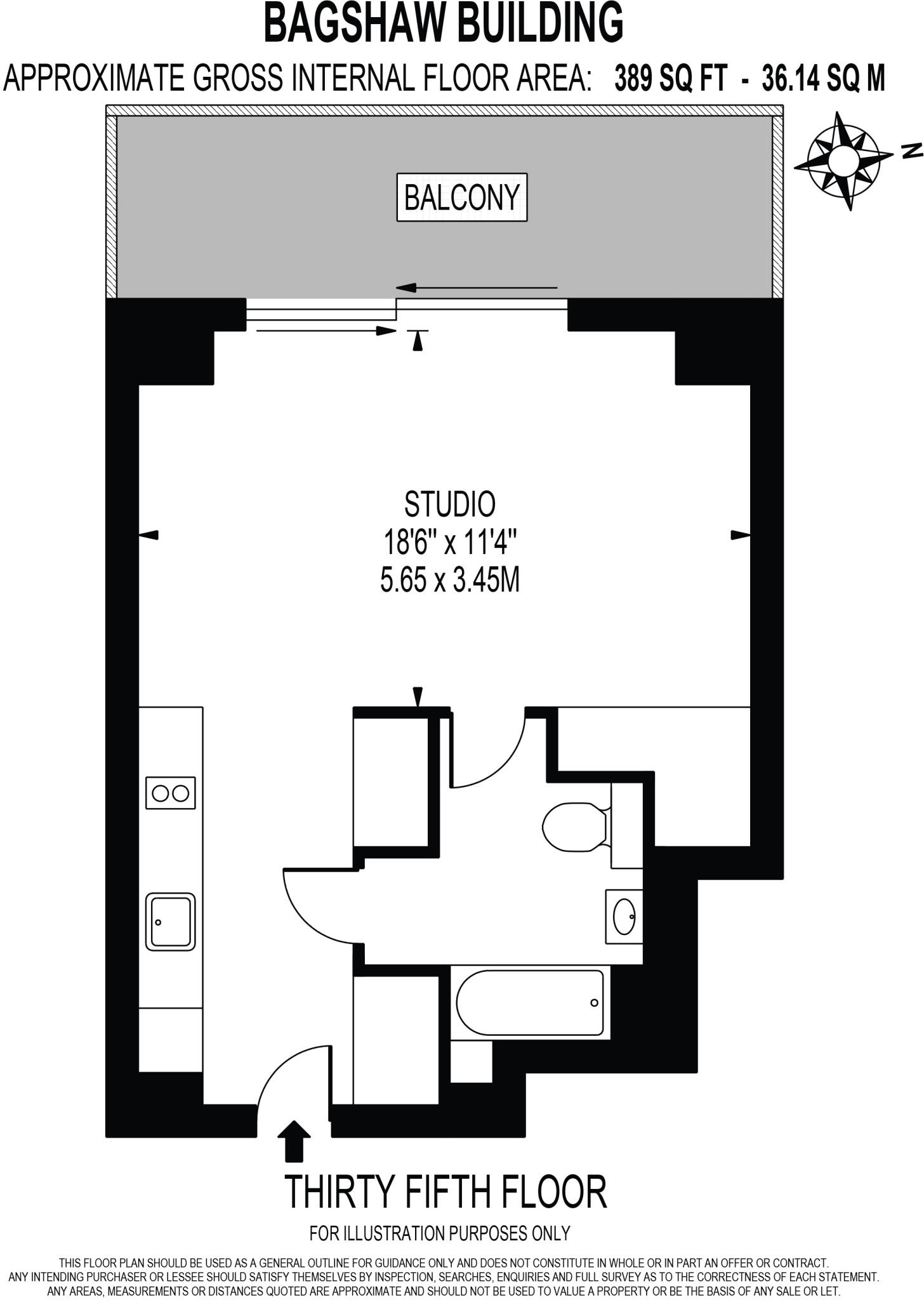 Bagshaw Building, 1 Wards Place, London, E14 floorplan