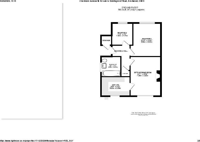 Rushdean Court, Doddinghurst Road, Brentwood floorplan