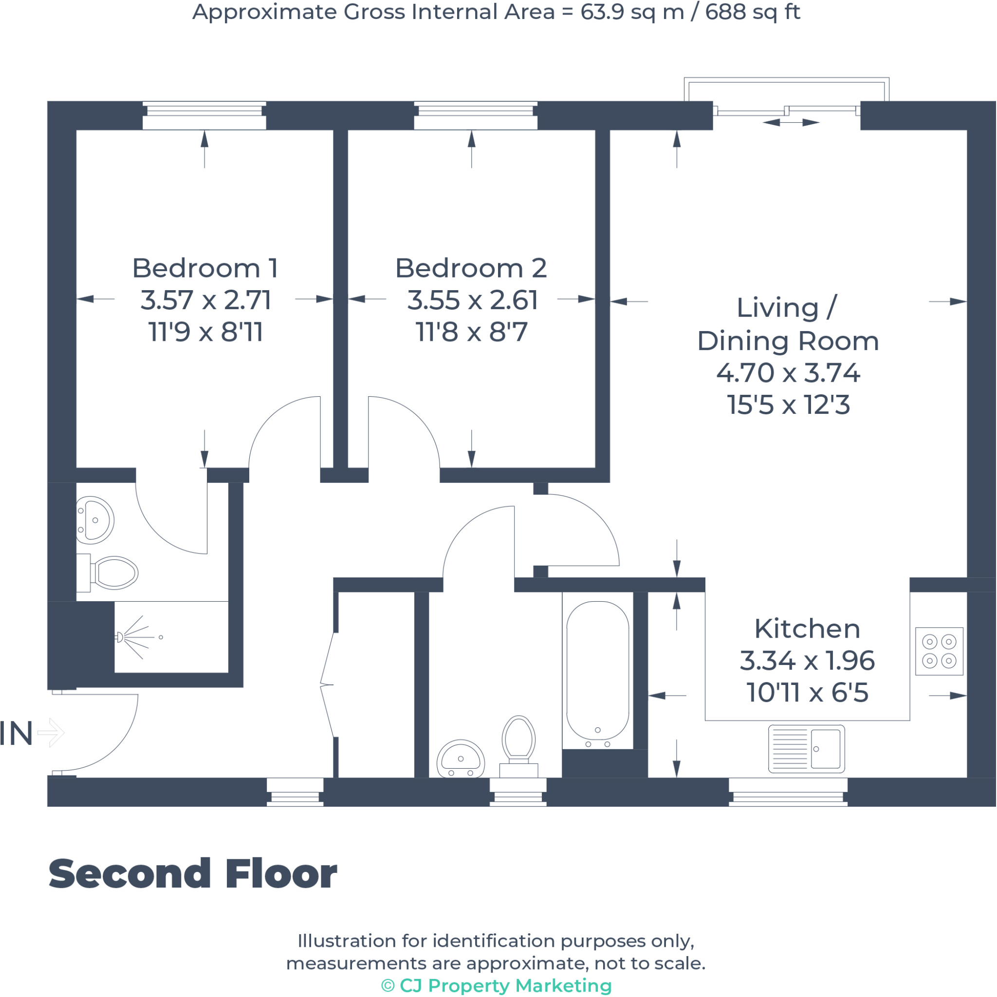 Eddington Crescent, Welwyn Garden City, floorplan