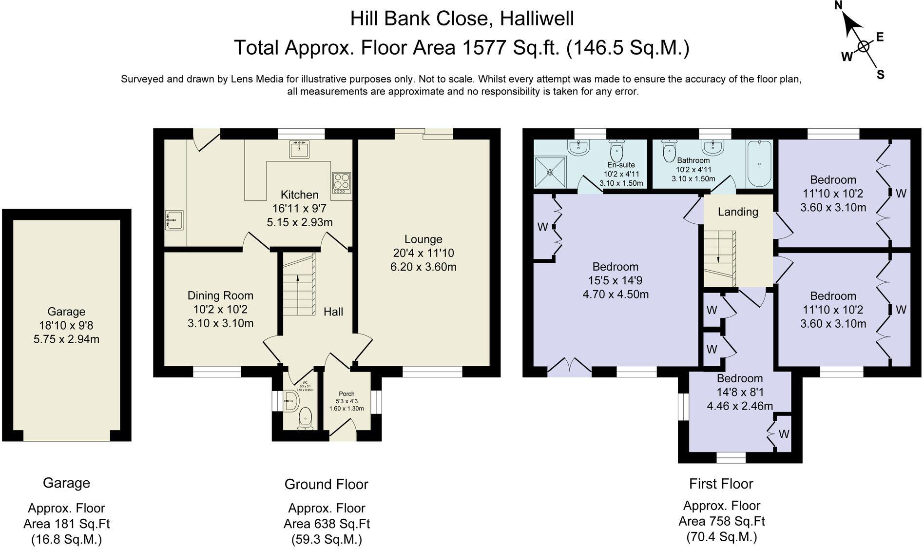 Hill Bank Close, Halliwell floorplan