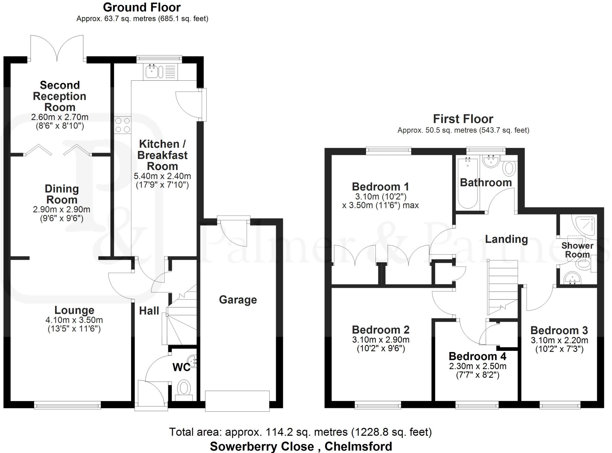 Sowerberry Close, Chelmsford, Essex, CM1 floorplan