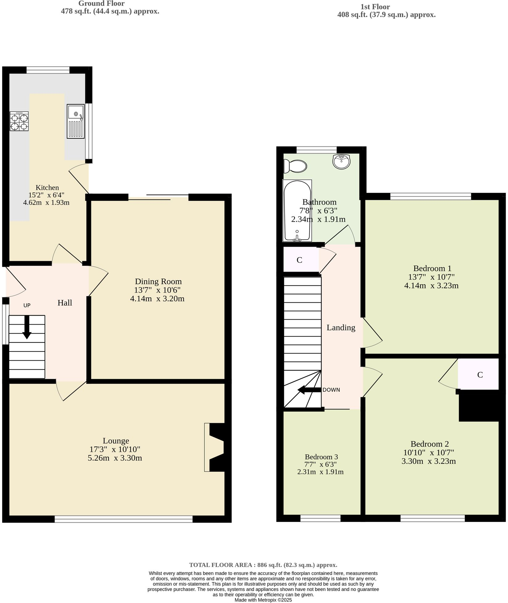 Church Lane, Bradwell floorplan