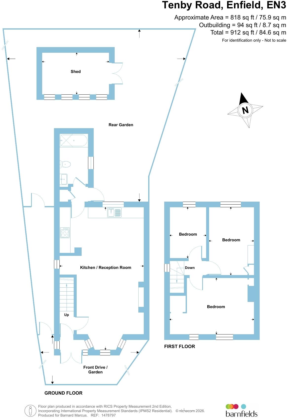 Tenby Road, Enfield floorplan