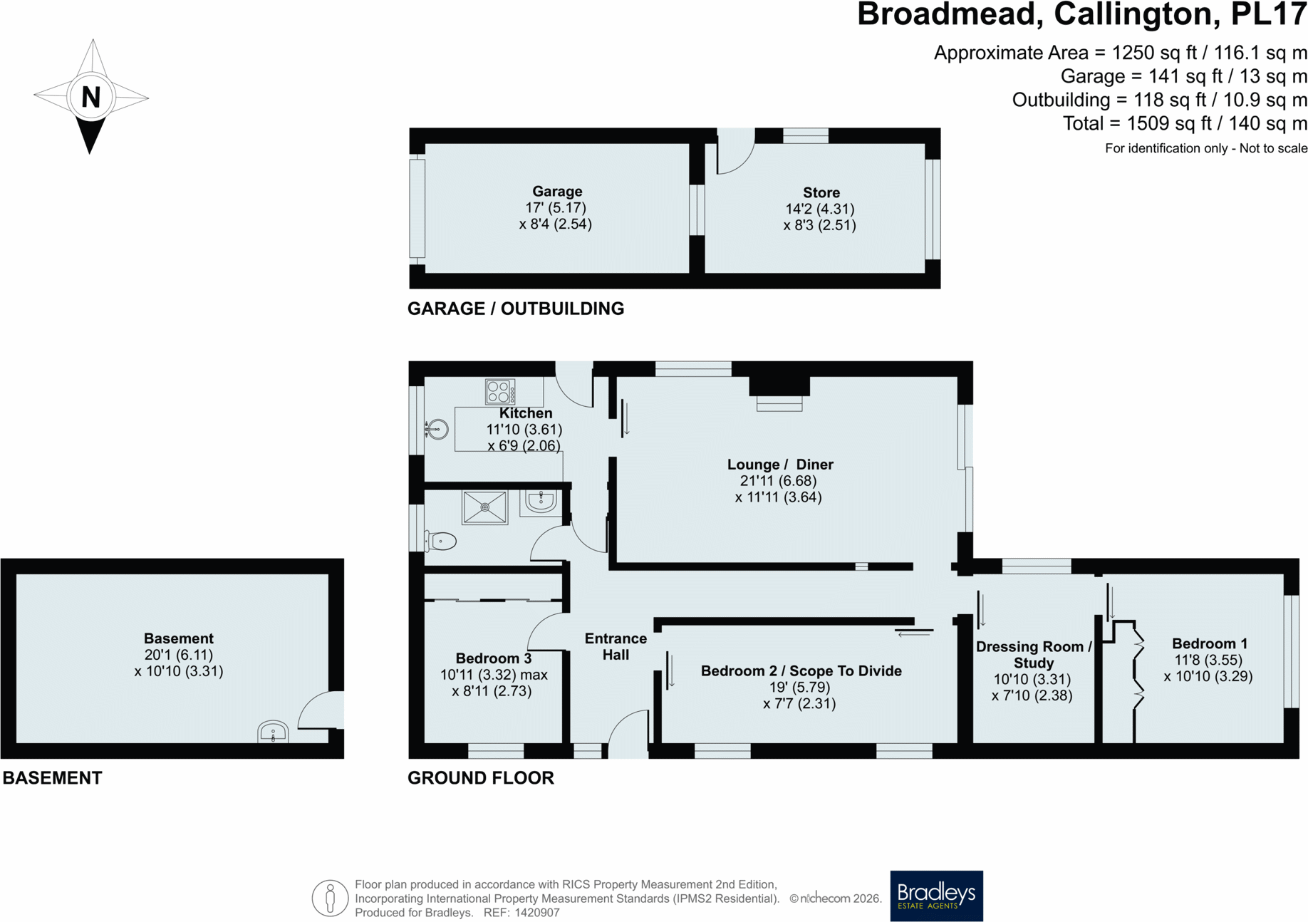 Broadmead, Callington, Cornwall floorplan