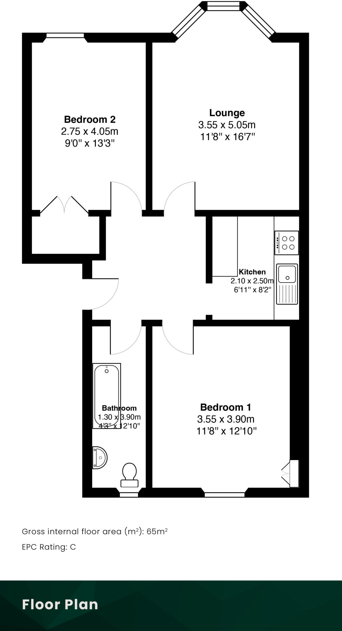 2/2 564 Tollcross Road, Tollcross, Glasgow, G32 8TG floorplan
