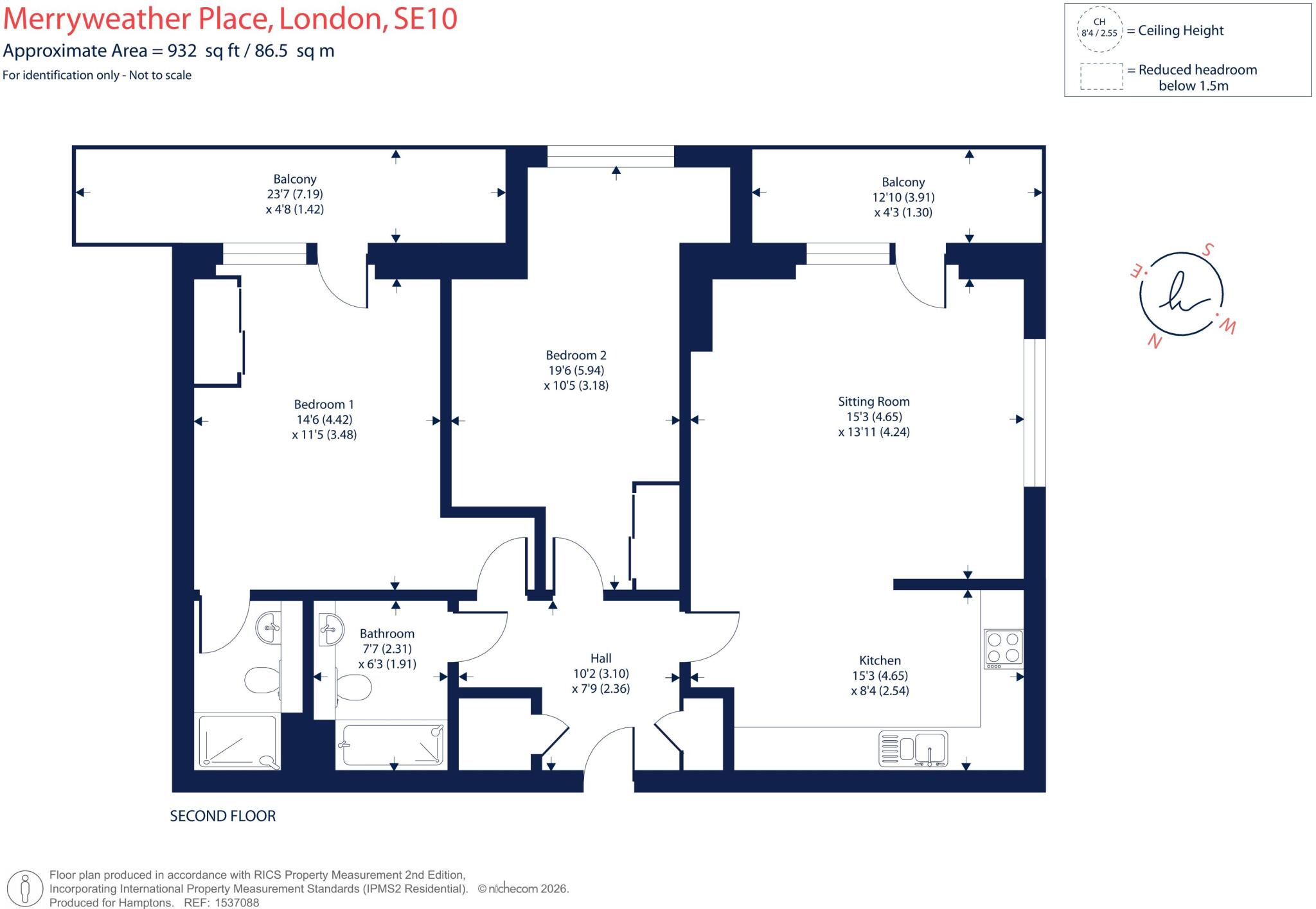 Merryweather Place London SE10 floorplan