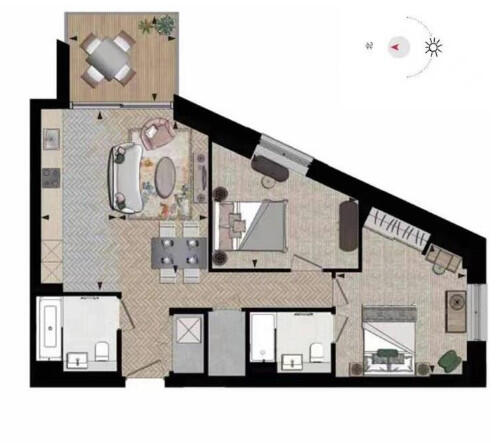 Skyline Apartments, 11 Makers Yard, London, London, E3 floorplan