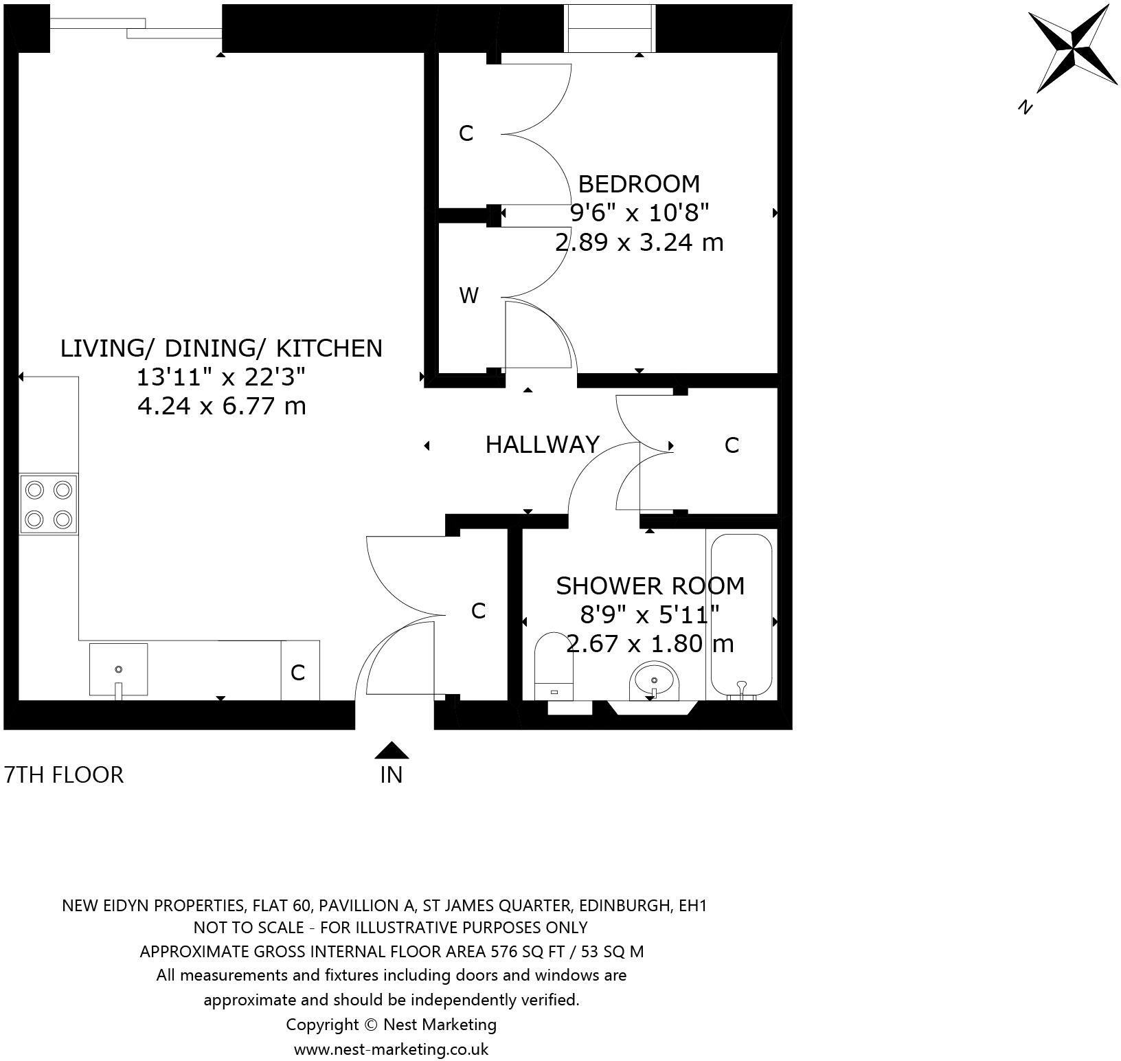 St James Place, Edinburgh, Midlothian floorplan