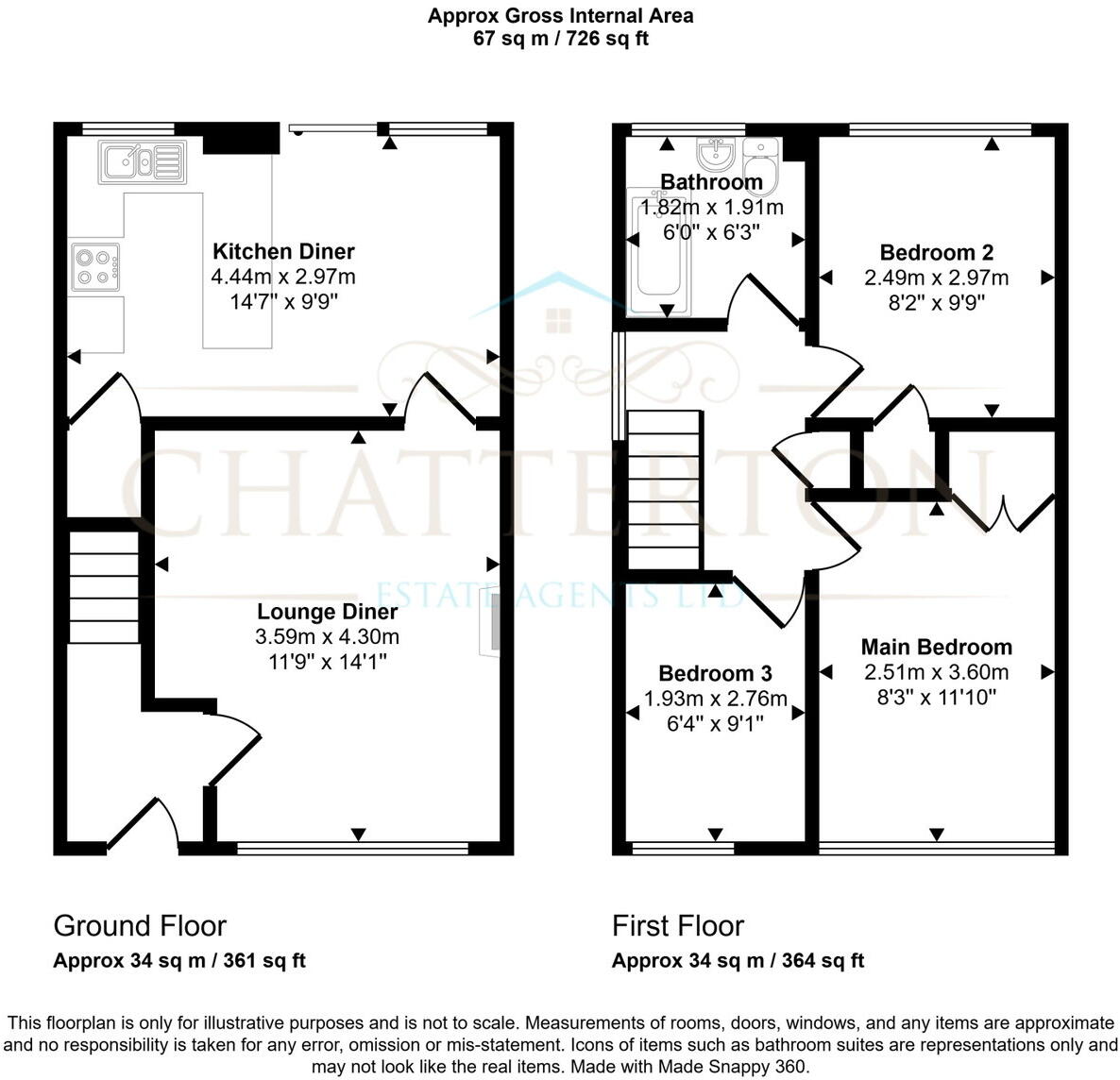 Maple Close, Evesham, WR11 1YF floorplan