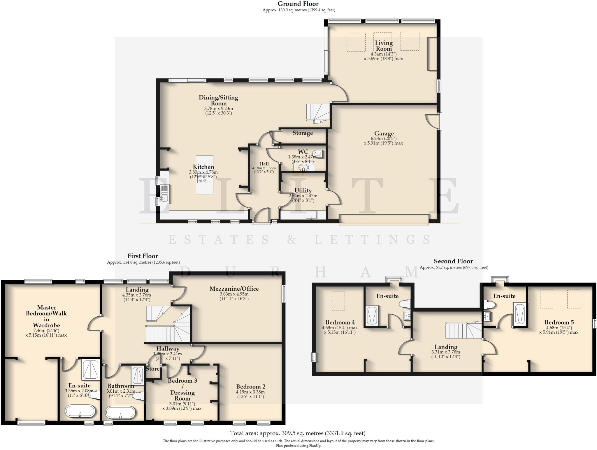 Hilltop Farm, Durham floorplan