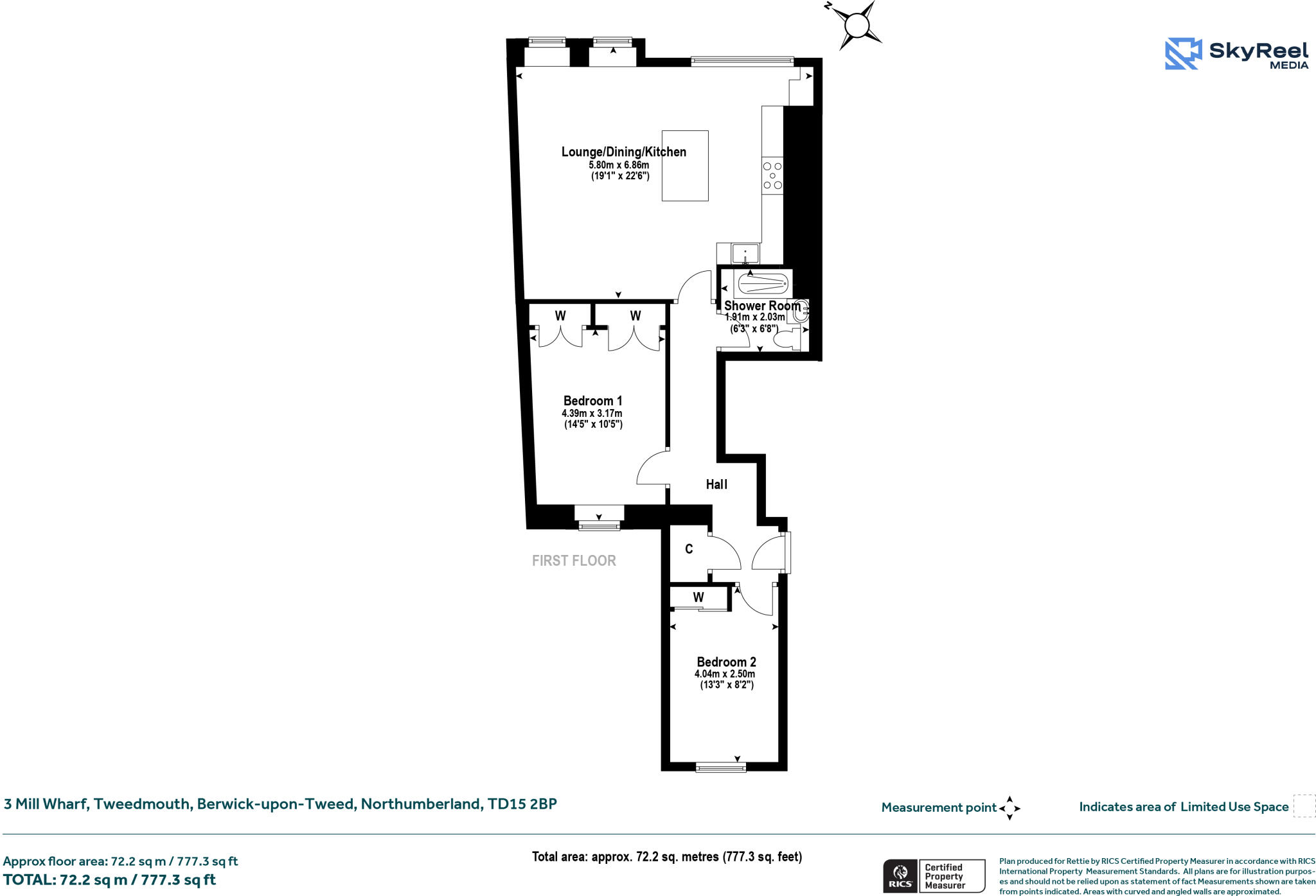 Mill Wharf, Tweedmouth, Berwick-upon-Tweed, Northumberland floorplan