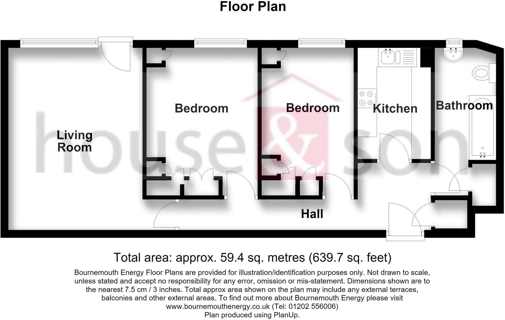 Elizabeth Court, Grove Road, East Cliff, Bournemouth, BH1 floorplan
