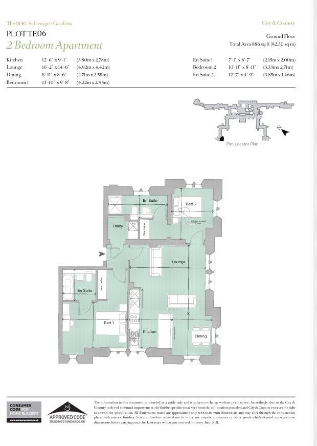 The 1840, St. George's Gardens, SW17 floorplan