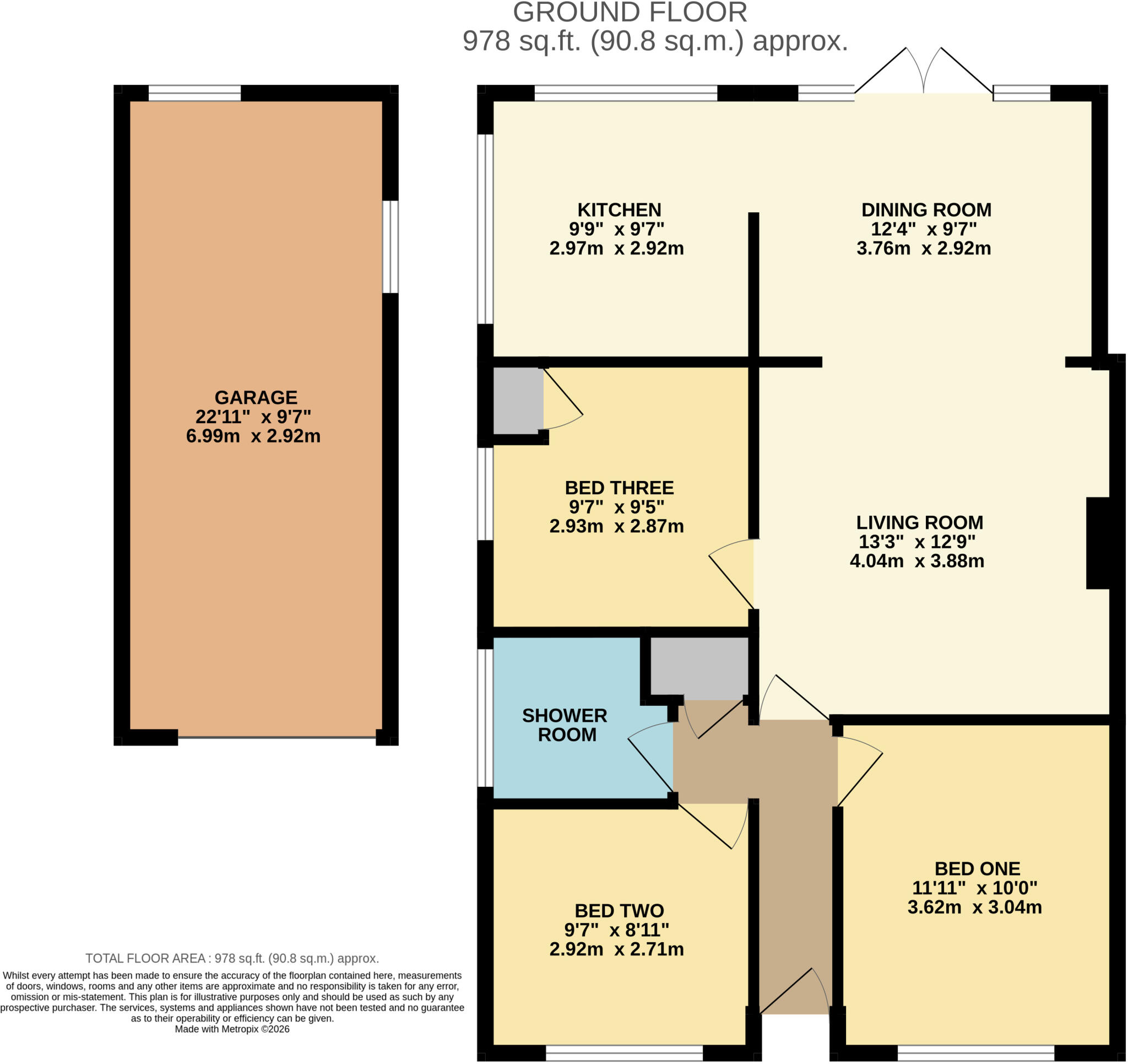 Pitman Close, Basingstoke, Hampshire, RG22 floorplan
