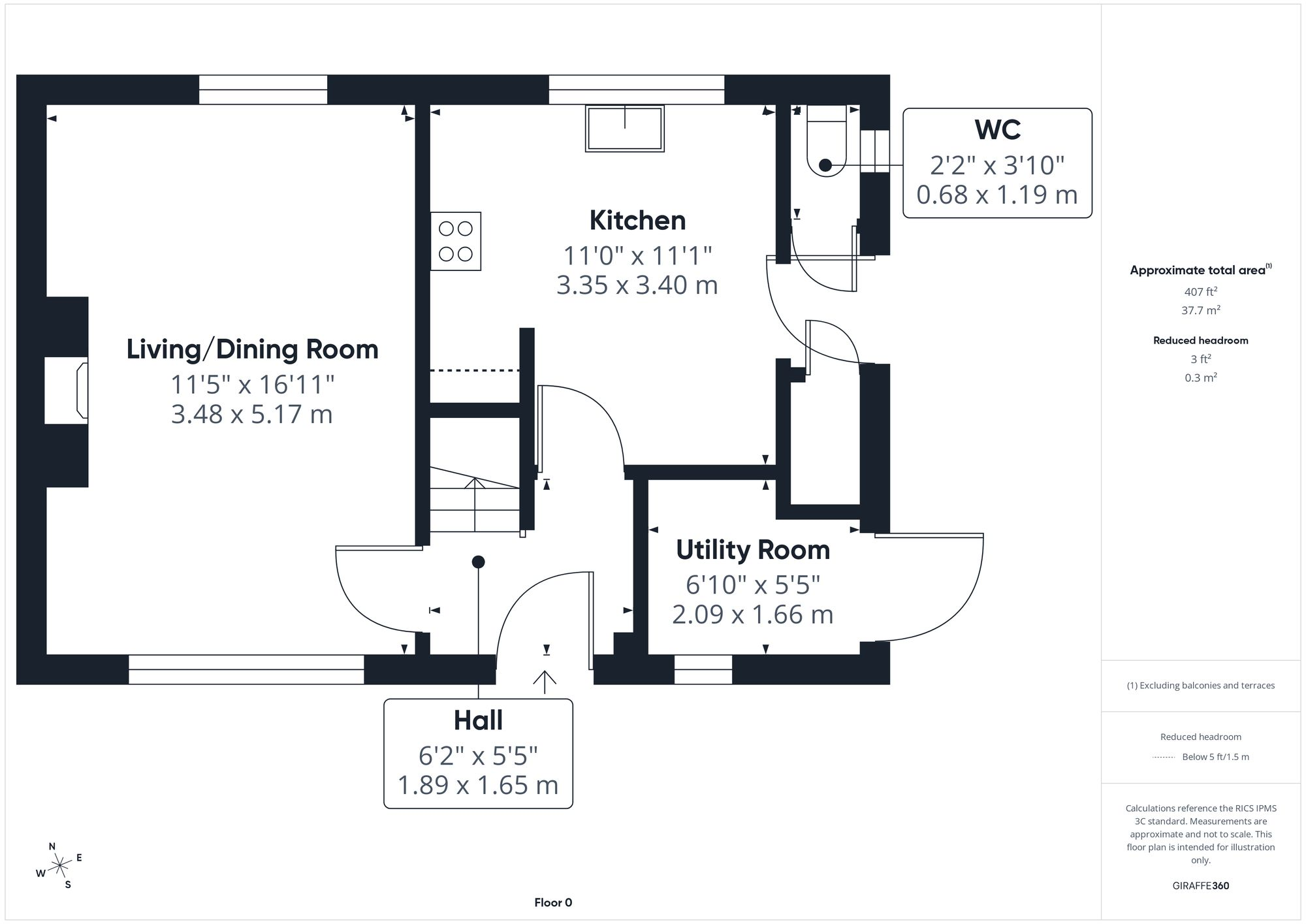 13, Broxton Road, Clutton, CH3 floorplan
