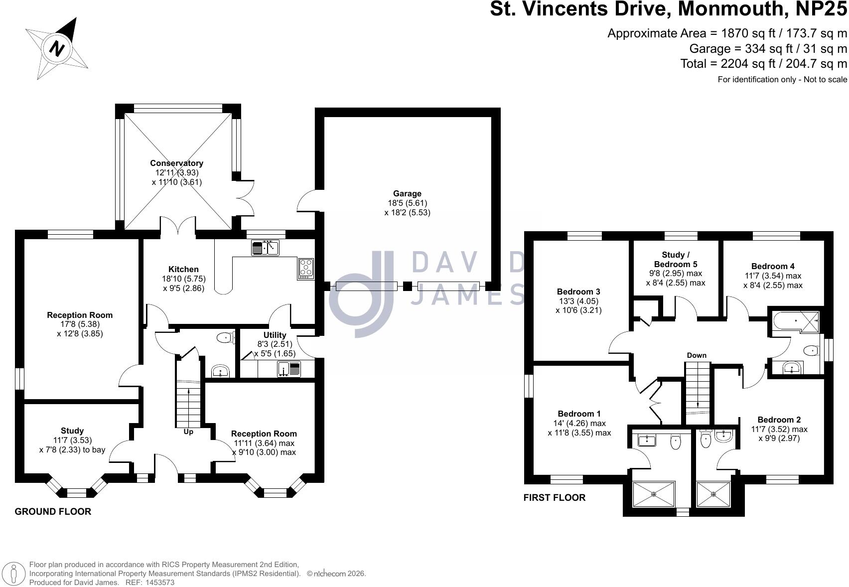 St Vincents Drive, Monmouth, Monmouthshire, NP25 floorplan