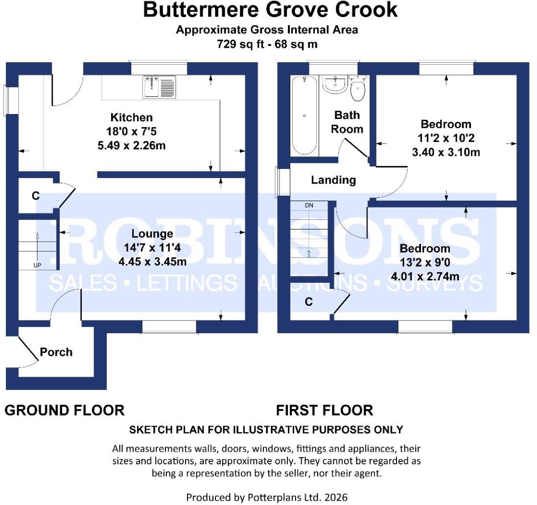Buttermere Grove, Crook floorplan