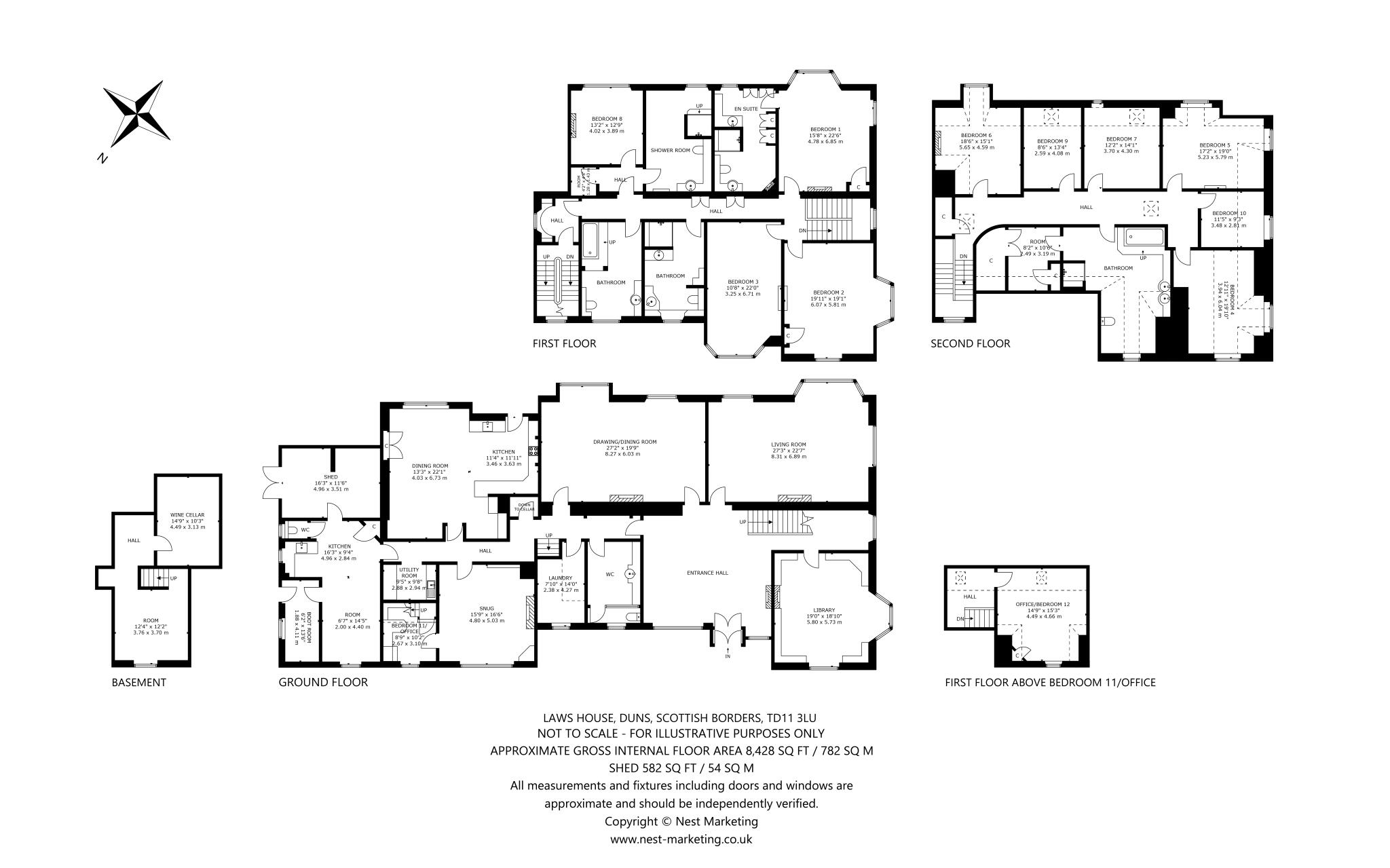 Laws House, Duns, Berwickshire floorplan