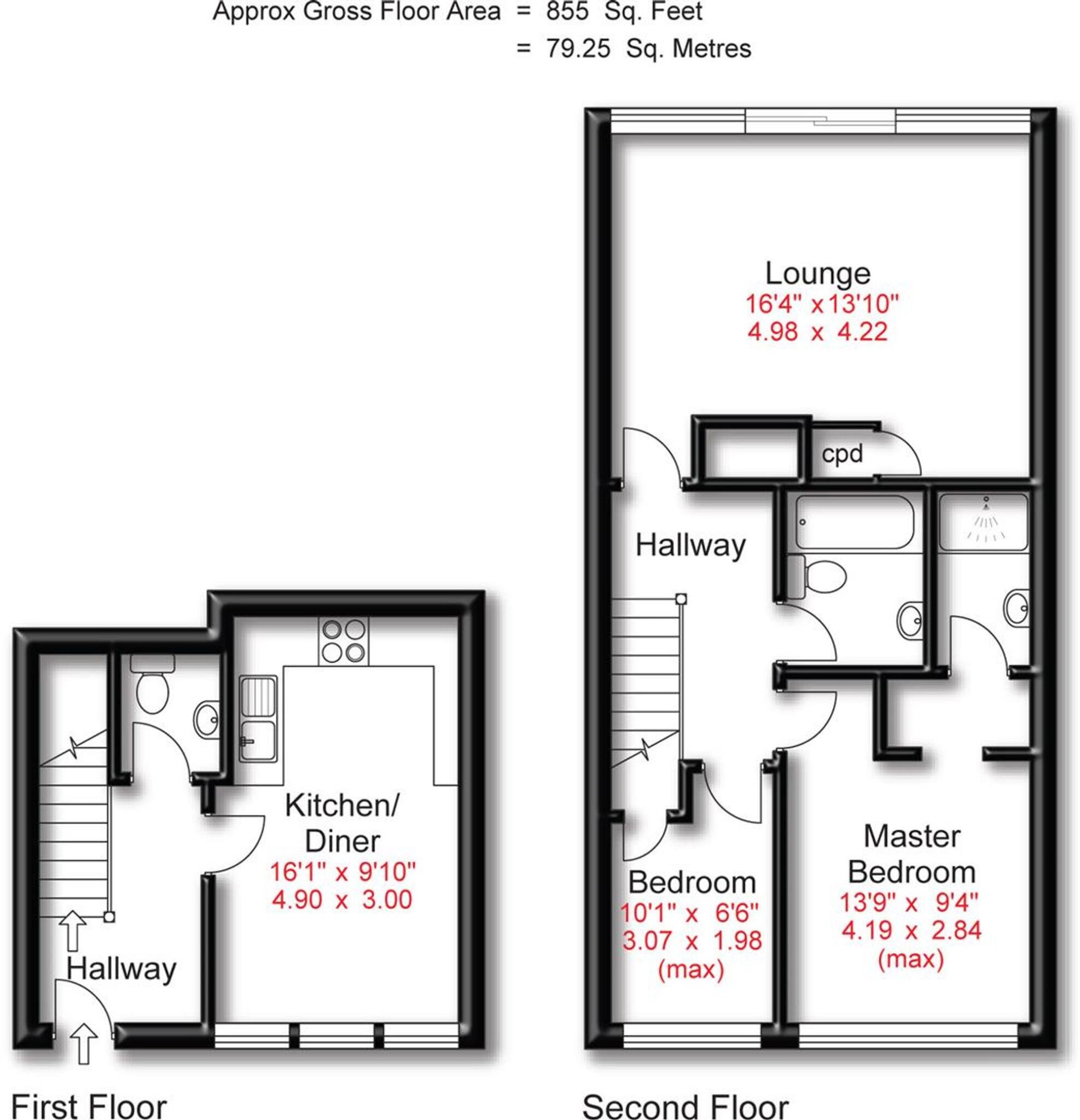 Woodfield Road, Altrincham, WA14 floorplan