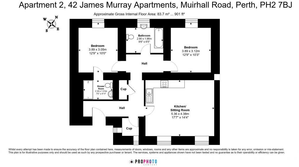 42 James Murray Apartments, Muirhall Road, Perth, PH2 7BJ floorplan