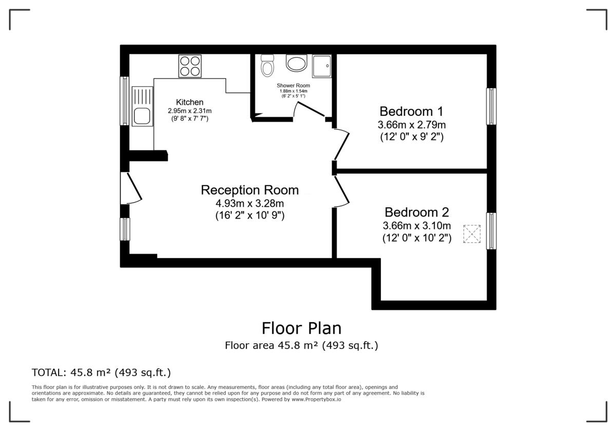 1 Woodstock Road East, Begbroke, OX5 floorplan