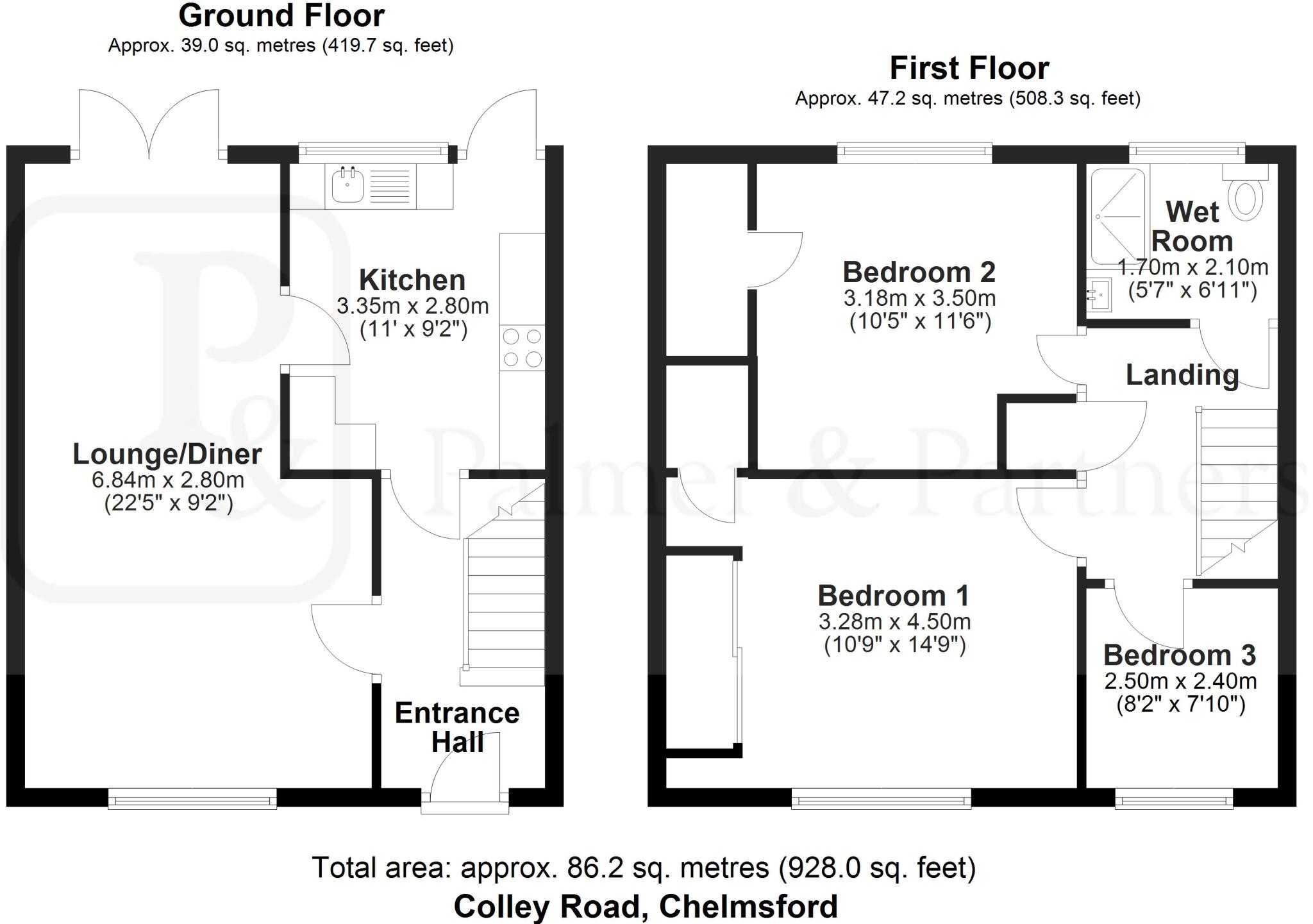 Colley Road, Chelmsford, Essex, CM2 floorplan