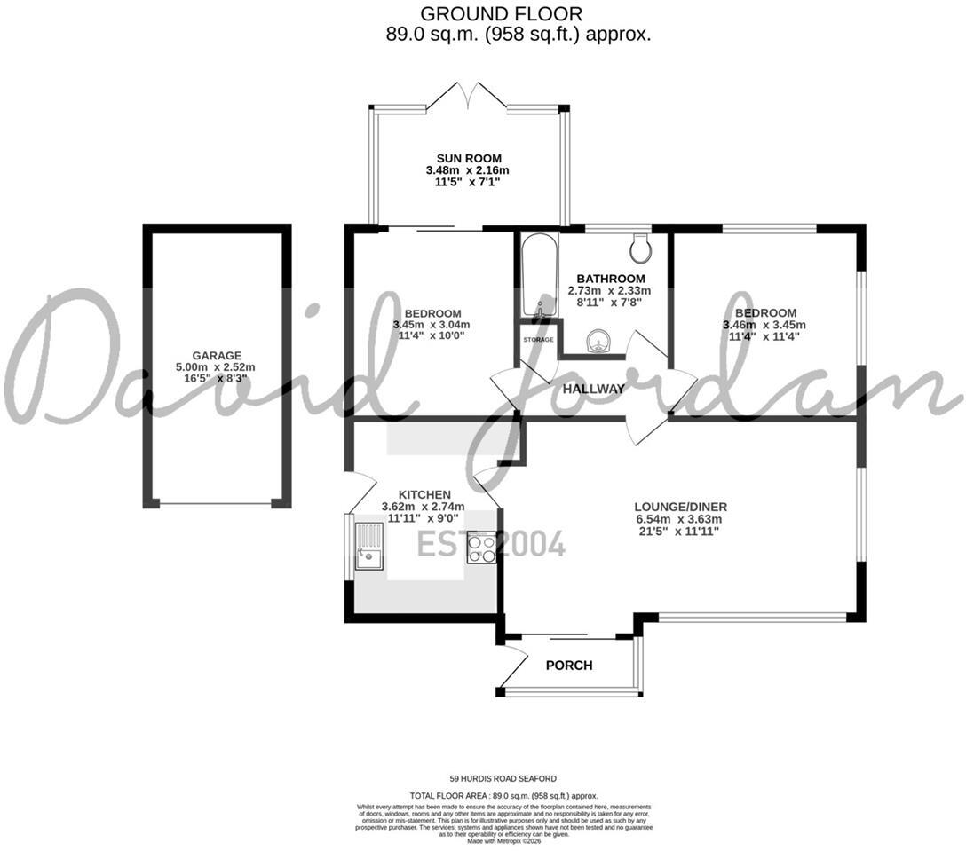Hurdis Road, Seaford floorplan