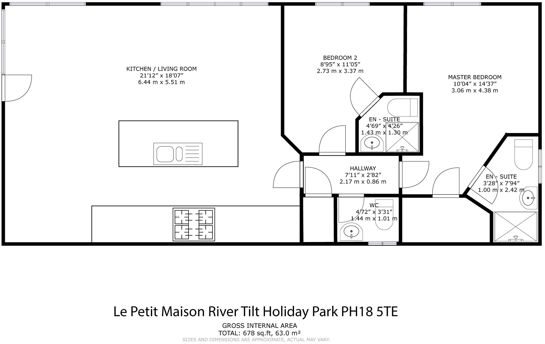 Le Petit Maison, River Tilt Park, Bridge Of Tilt, Blair Atholl PH18 5TE floorplan