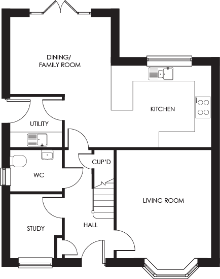 Derrington Meadows, WV16 floorplan