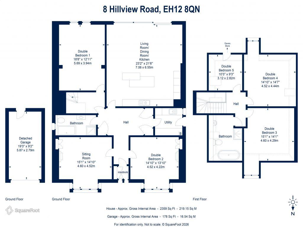 8 Hillview Road, Corstorphine, Edinburgh, EH12 8QN floorplan
