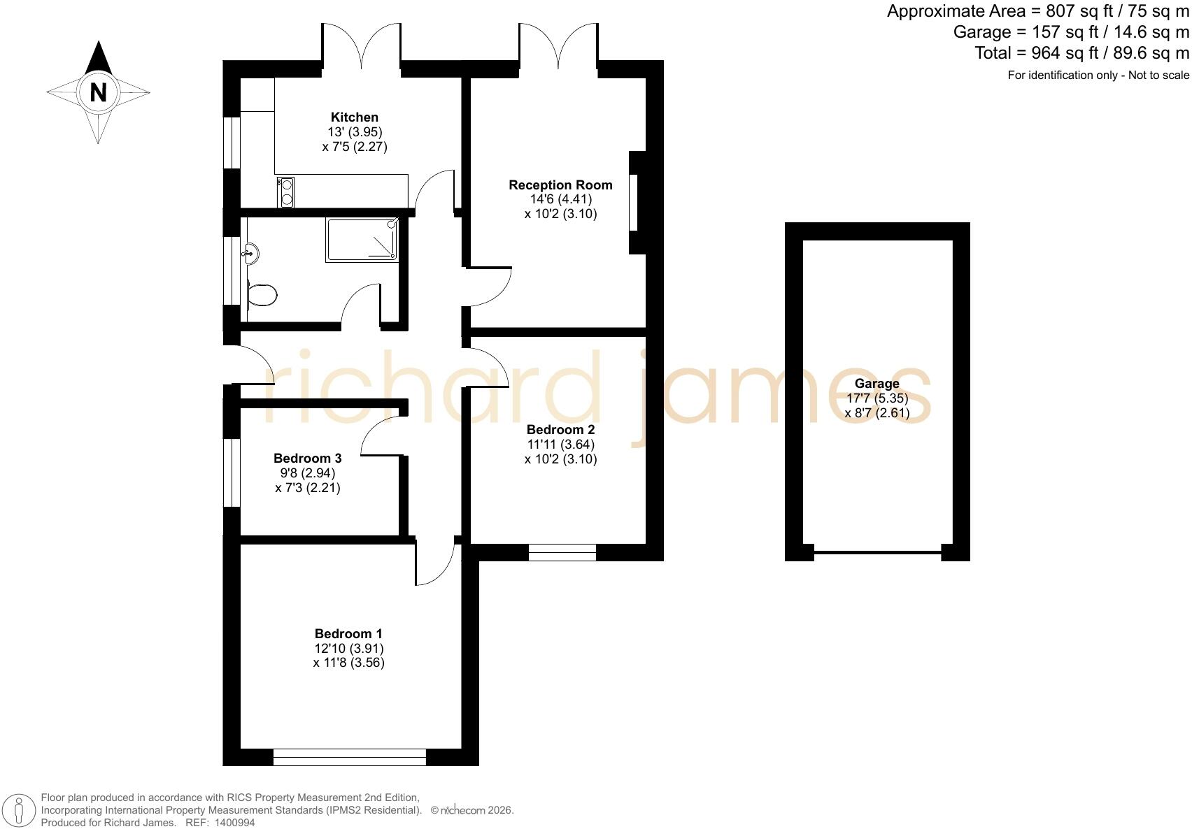 Waverley Road, Stratton St Margaret, Swindon, SN3 4AX floorplan