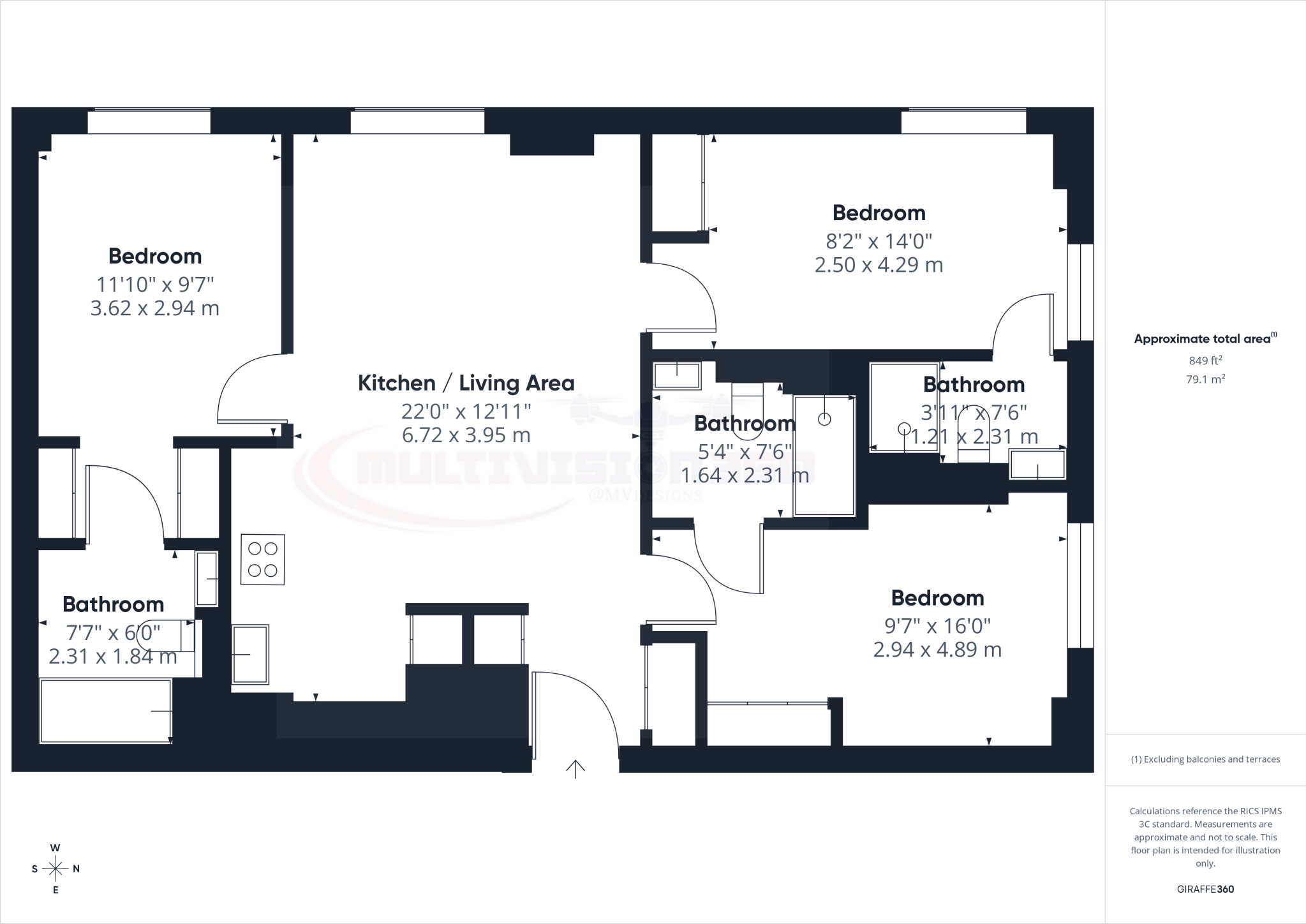 Uhuas, Symphony Park, Manchester floorplan