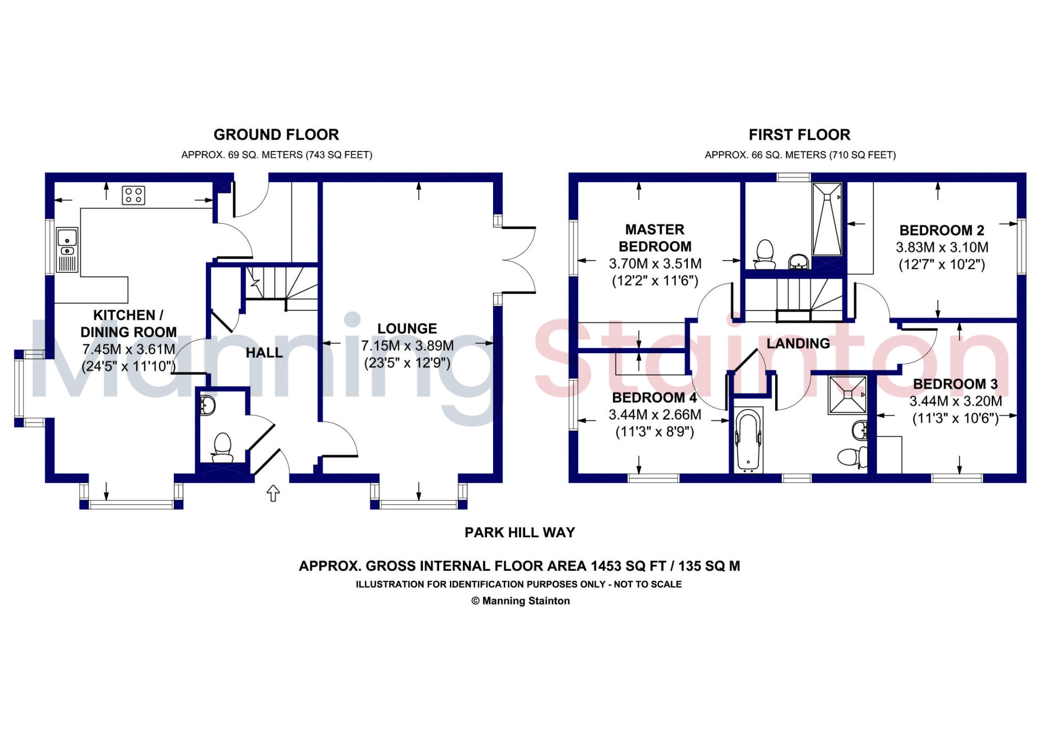 Park Hill Way, Wakefield, West Yorkshire floorplan
