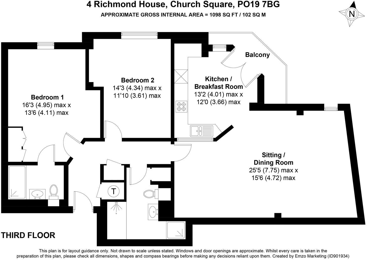 Church Square, Chichester floorplan