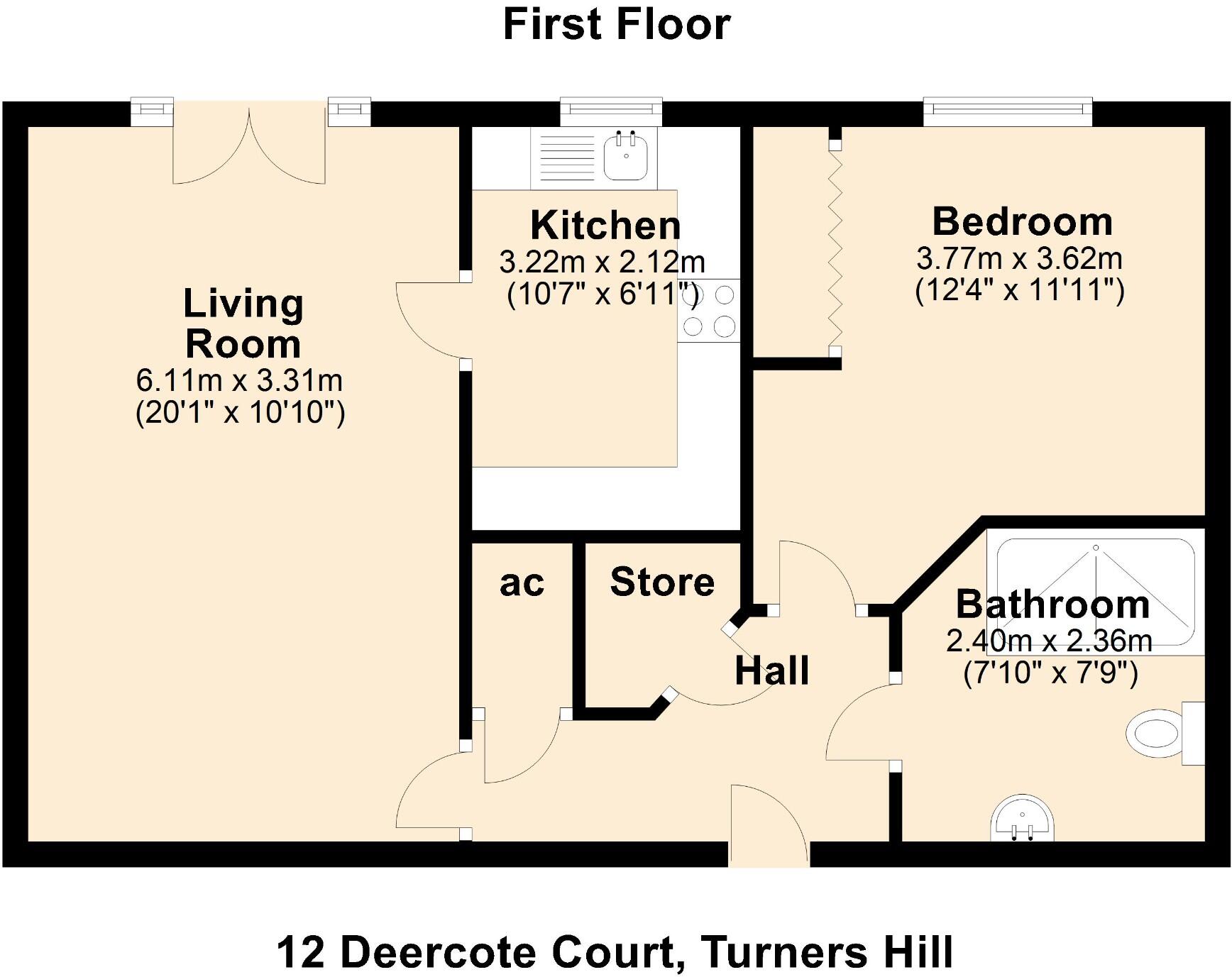 12 Deercote Court, Glen Luce, Turners Hill, Cheshunt, Herts, EN8 8NW floorplan