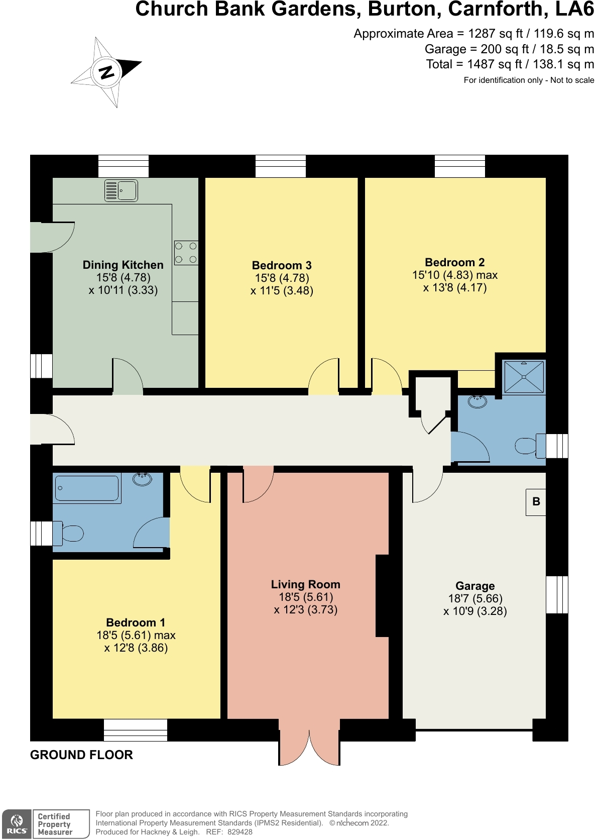11 Church Bank Gardens, Burton-in-Kendal, LA6 1NT  floorplan