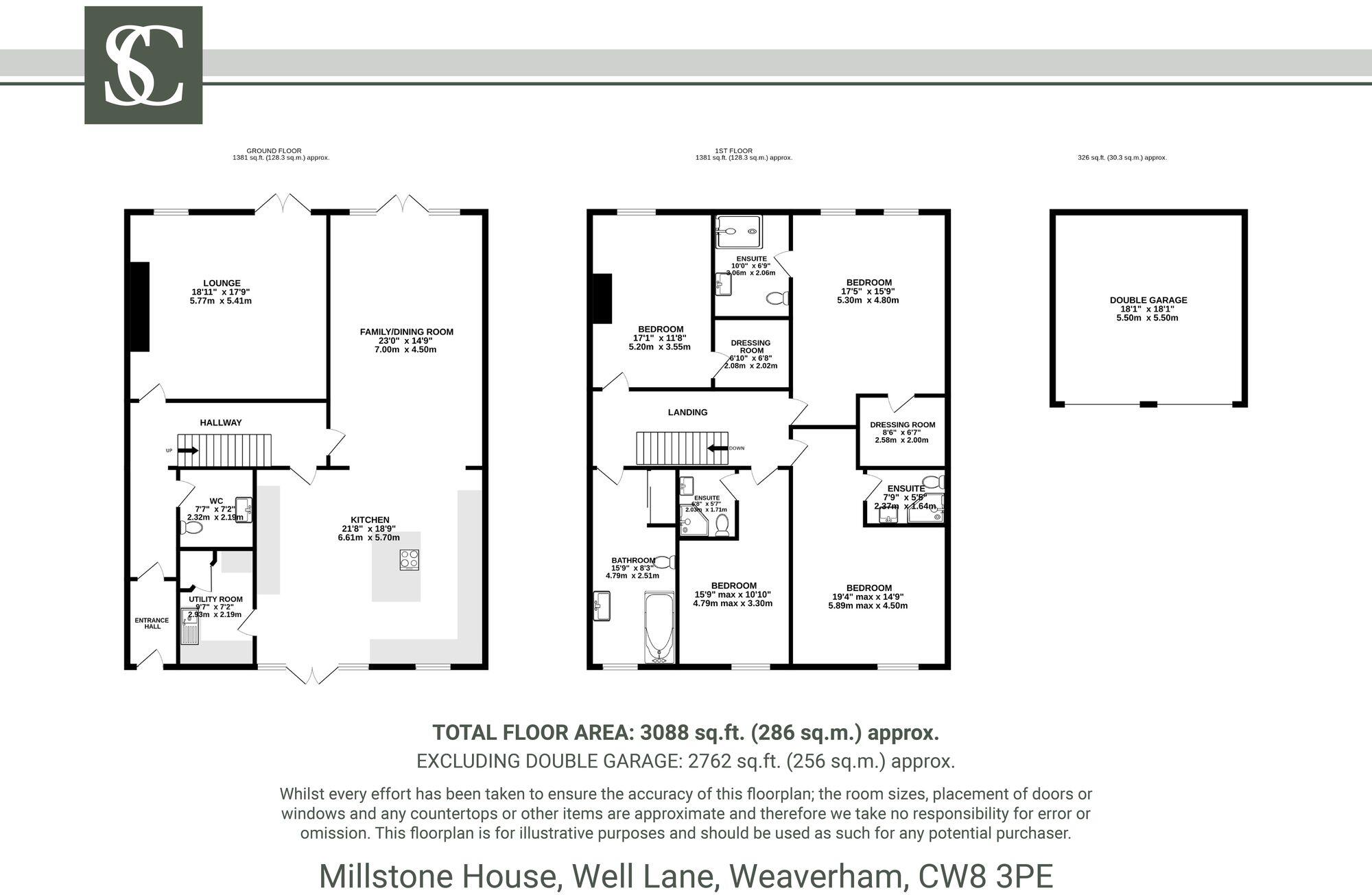 Over 3000sqft Barn - Millstone House, Well Lane, Weaverham, CW8 3PE floorplan