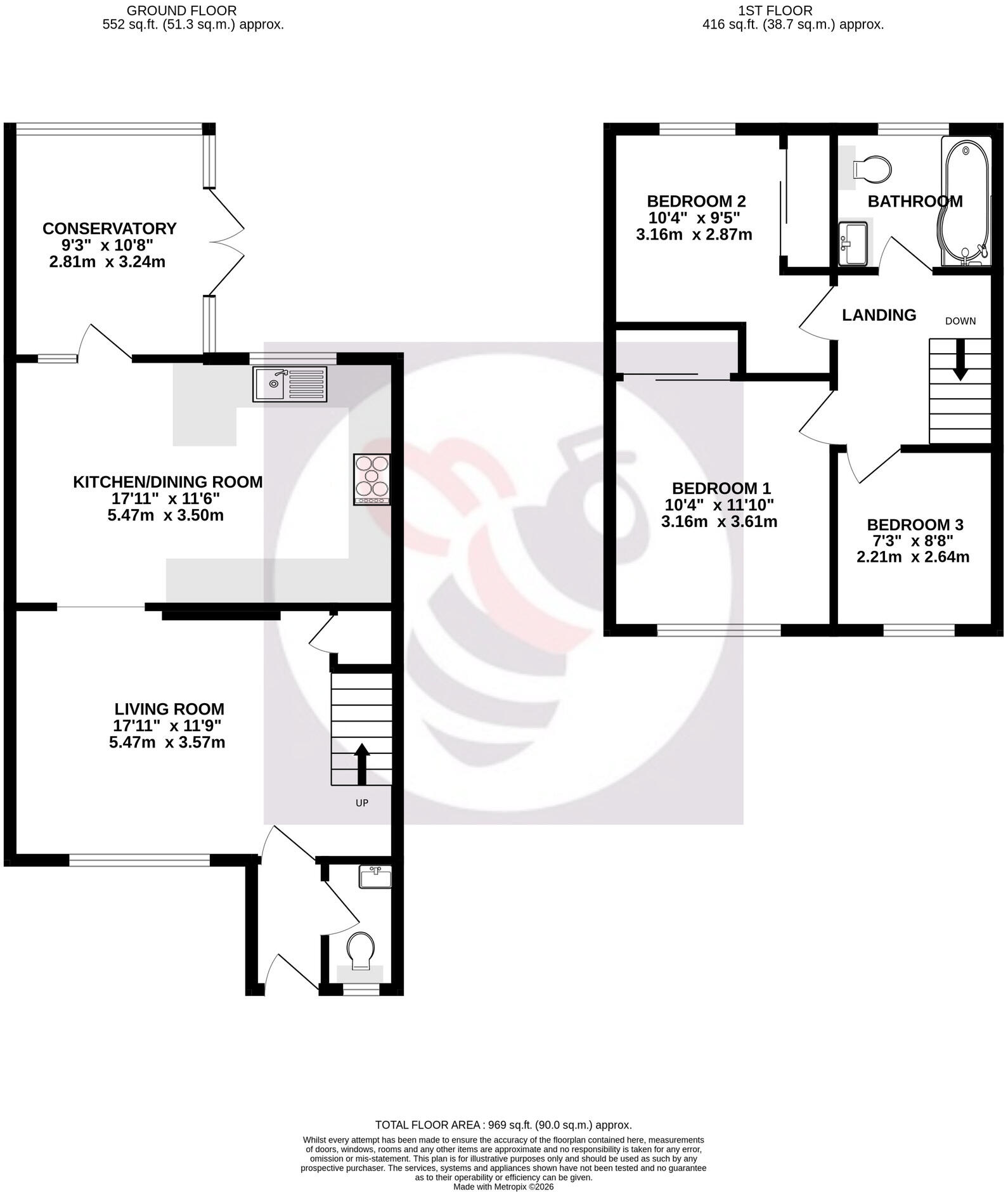 Wordsworth Avenue, Yateley, Hampshire, GU46 floorplan