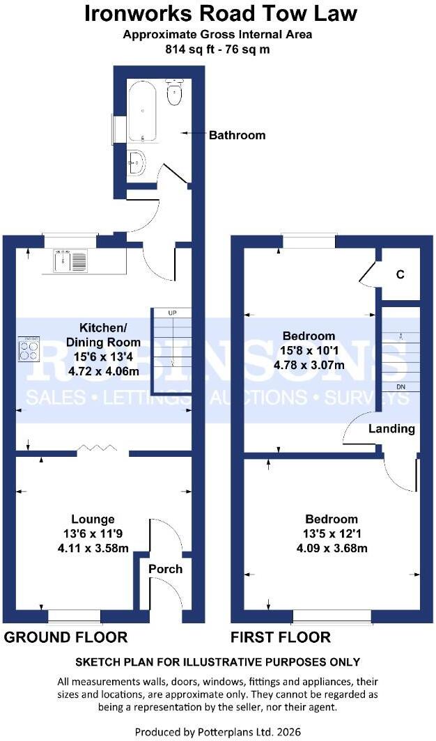 Ironworks Road, Tow Law, Bishop Auckland floorplan