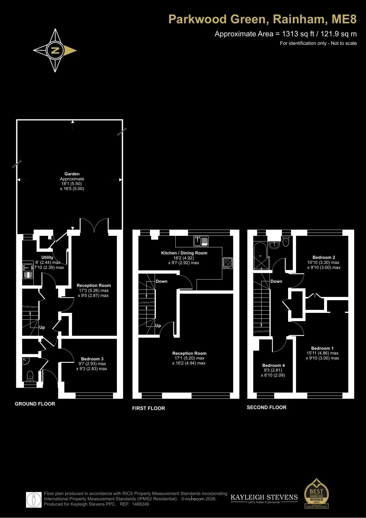 Chain Free Townhouse, Over 1,300sq ft, 4 Bedrooms floorplan