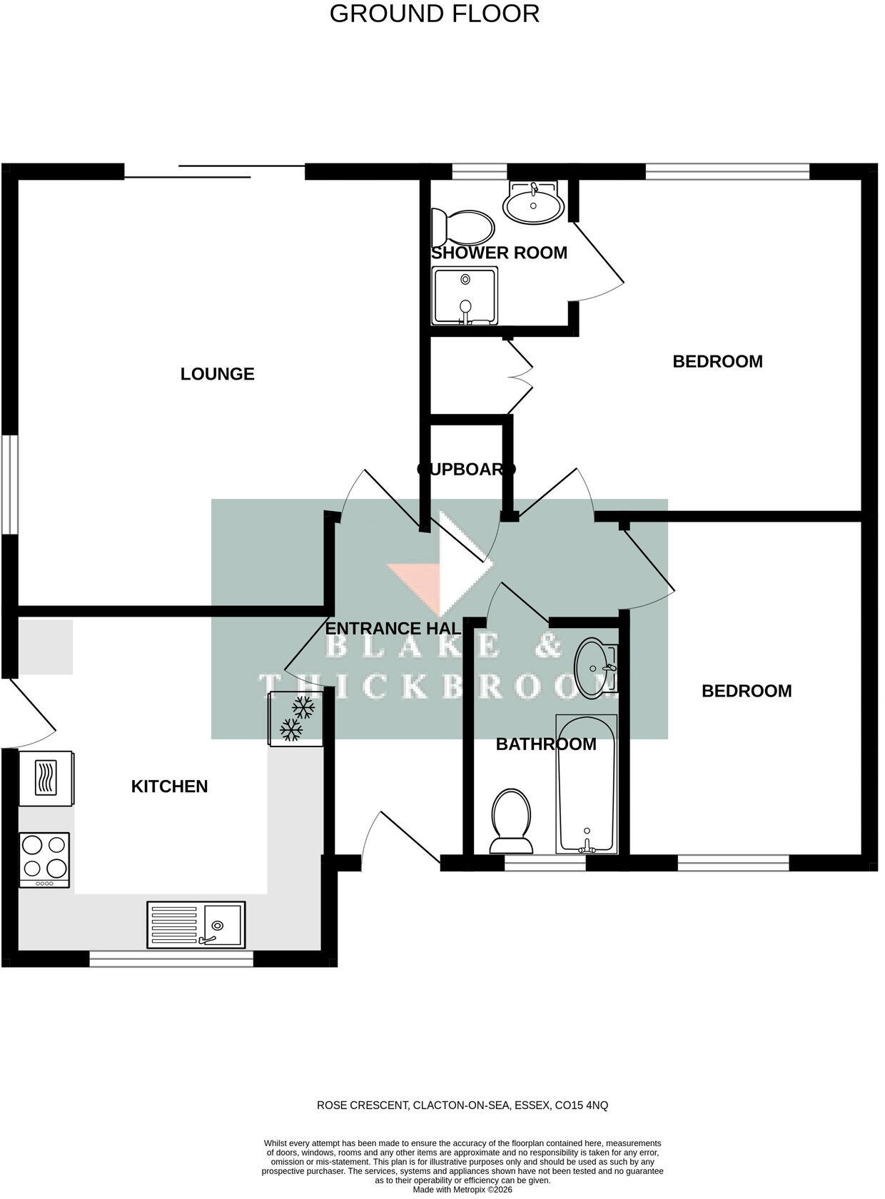 Rose Crescent, Clacton-on-sea, CO15 4NQ floorplan