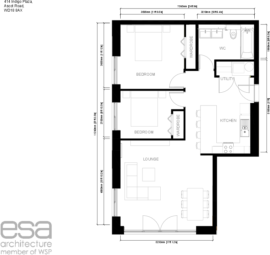 414 Indigo Plaza, Ascot Road, Watford, Hertfordshire floorplan