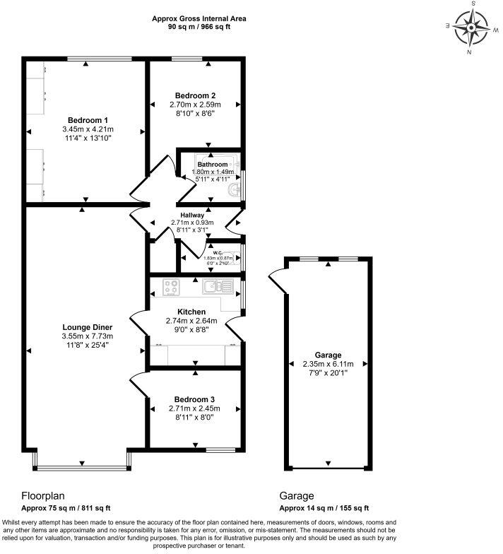 4 Bonython Drive, Grampound, Truro, Cornwall, TR2 4RL floorplan